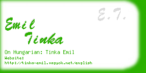 emil tinka business card